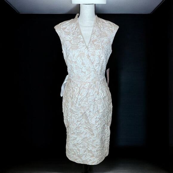 JS Collections Women's Emery Faux Wrap Cocktail Dress Size 6 - Picture 1 of 11